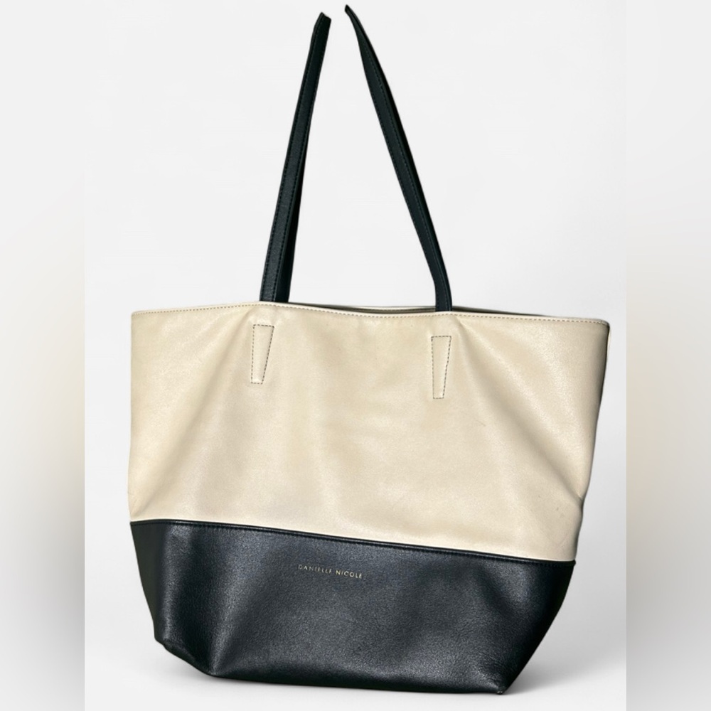 5/$25 Danielle Nicole Black and Cream Tote Bag